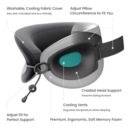 Cabeau Evolution X Travel Essential Neck Pillow - Award Winning Innovative Travel Pillow - The Only Customizable Neck Pillow that Works - Diamond - color: Diamond