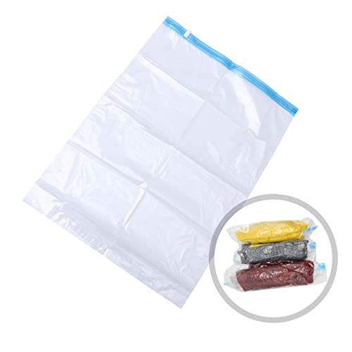 Holibanna 10pcs Vacuum Compressed Roll up Seal Bags for Travel Storage for Clothes Organize and Maximize Packing Space Pe Material Transparent Design