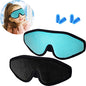 2 Pieces 3D Sleep Mask for Kids Memory Foam Contoured Eye Mask, Travel Sleep Eye Cover with Adjustable Strap, 3D Blindfolds(Black and Green) - color: Black and Green
