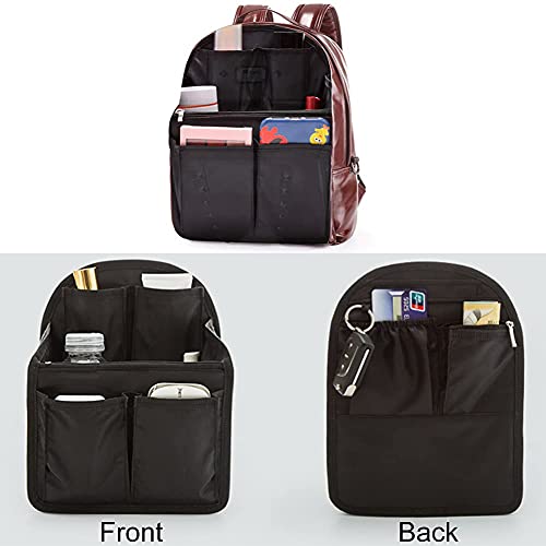 HOYOFO Mini Backpack Organizer Insert Small Bag Divider for Rucksack Purse Lightweight Nylon Shoulder Bag Organizer Insert, Navy Blue - color: Navy Blue