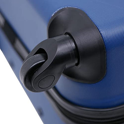 Wrangler 4 Piece Miami Luggage and Packing Cubes Set, Blue - color: Blue, size: 4 Piece Set