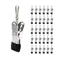 30PCS Small Clothes Pin with Hook for Easy Hanging, Stainless Steel Clothespins, Metal Laundry Grip Clips, Anti Rust, Multipurpose