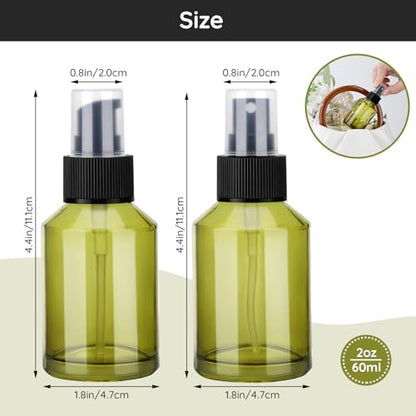 Segbeauty 6pcs 2oz Glass Pump Bottle Dispenser of 3pcs Travel Lotion Container, 3pcs Travel Spray Bottle, 60ml Refillable Perfume Atomizer Empty Lotion Bottles, Small Glass Bottles for Toiletries - size: 2oz+2 fl oz