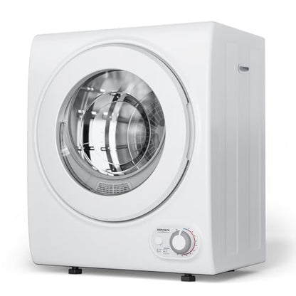 ROVSUN 110V Portable Clothes Dryer, High End Laundry Front Load Tumble Dryer Machine with Stainless Steel Tub & Simple Control Knob for Apartment, Dorm-850W, White - style: 1.5 CU. FT.