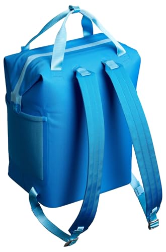 Stanley All Day Madeleine Backpack Soft Cooler 20 Can Cooler with Handle and Shoulder Straps Insulated Travel Bag with Zipper BPA-Free - color: Azure, style: Mini