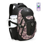 Swissdigital Design Laptop Backpack with USB Charging Port, Travel Backpack Fits 15.6 inches Computer, 31L College School Backpack for Men, Khaki Camo | SD803-94 - color: Khaki Camo