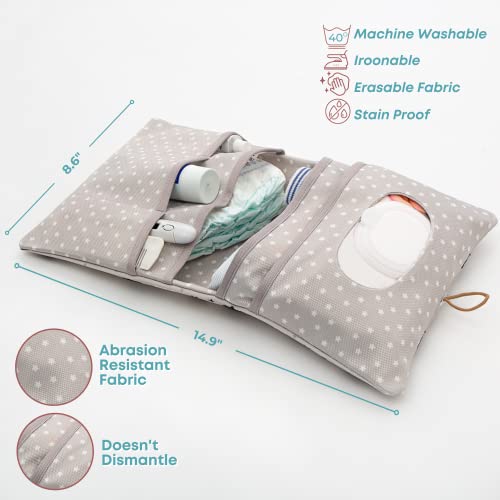 HAMUR Baby Diaper Bag Organizer – Compact & Foldable Stroller Pouch for Newborn Essentials | Travel-Friendly | Fits Boys & Girls ( Fox) - color: Fox