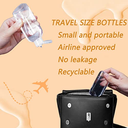 Clear Plastic Empty Squeeze Bottles 18 Pack 3.4oz/100ml with Flip Cap TSA Travel Bottle for Shampoo, Conditioner & Lotion (18 Counts) - size: D-18 Counts