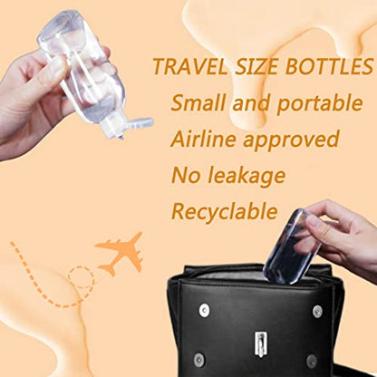 Clear Plastic Empty Squeeze Bottles 18 Pack 3.4oz/100ml with Flip Cap TSA Travel Bottle for Shampoo, Conditioner & Lotion (18 Counts) - size: D-18 Counts