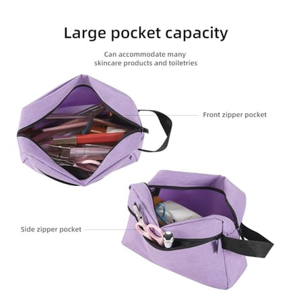 Icramsy Travel Toiletry bag Toiletry bag for women men Hanging Cosmetic bag Travel accessories for Women Men (Purple) - color: Purple