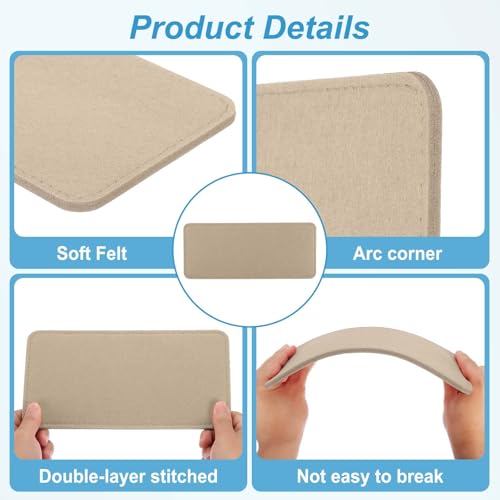 PATIKIL 12 x 5 Inch Felt Bag Base Shaper, 2pcs Bag Bottom Pad Organizer Insert Rectangle Liner Board for Purse Handbag Tote Travel Bag Canvas Cosmetic, Beige - color: Beige
