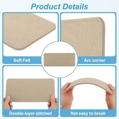 PATIKIL 12 x 5 Inch Felt Bag Base Shaper, 2pcs Bag Bottom Pad Organizer Insert Rectangle Liner Board for Purse Handbag Tote Travel Bag Canvas Cosmetic, Beige - color: Beige