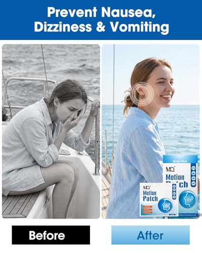 MQ Motion Sickness Patch,50 Count,Non Drowsy Sea Sickness Patches Behind Ear for Cruise Ship Travel, Waterproof Car Sick Patches Fast Acting & Long Last 72H - size: 50 Count (Pack of 2)