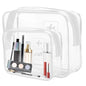 AURUZA 2 Pack Travel Toiletry Bag, Clear Makeup Bag, TSA Approved Cosmetic Bag with Zipper, Clear Organizer Carry on Bag for Women, PVC Cosmetic Pouch - color: White