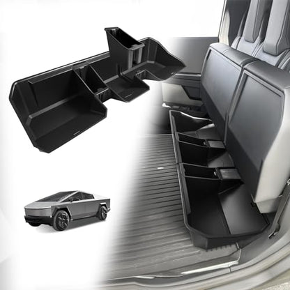 VaultsOnWheels Under Seat Storage Box Fit for 2026 2025 2024 Tesla Cybertruck Accessories, Console Organizer Truck Tool Box Custom Fit Detachable Underseat Organizer - size: 6) Cybertruck|24+|Rear Underseat Storage