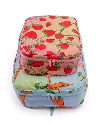 BAGGU Large Packing Cube Set - Carrots & Berries - color: Carrots & Berries