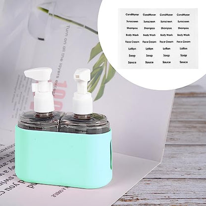 Yamadura Travel Bottles for Toiletries, TSA Approved, 2 Pack Refillable Pump Bottles, Green - color: Green