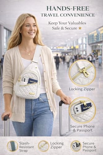 Travel Essentials Gift Set for Women – 7 Pc Travel Kit with Sling Bag, TSA Pouch, Jewelry Case & Sleep Mask - color: Winter Muse