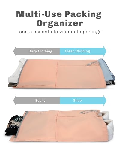Hynes Eagle 6 Set/ 4 Set/ 2 Set Compression Packing Cubes Travel Essentials Lightweight Nylon Luggage Suitcase Organizer Bag Light Pink 6PCS - color: Light Pink-6 PCS