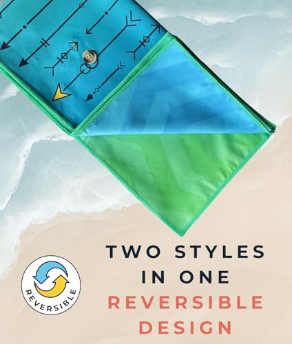 3-in-1 Wearable Beach Wrap & Lightweight Travel Towel – Sarong with Secure Button Closure, Quick-Dry Sand-Free Microfiber, Adjustable Fit (64”x33”, Fits S–4X), Compact Pool & Beach Essential - color: Green Arrows