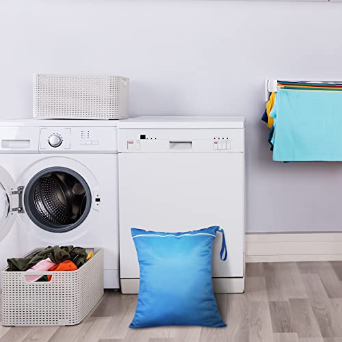 Shappy 2 Pack Large Travel Laundry Bags, Large Wet Dry Waterproof Dirty Clothes Bag for Suitcase, Swimsuit Beach Gym College Dorm Wet Bag(Solid Gray Blue) - style: Solid Gray Blue