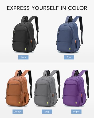 Personal Item Bag 17x10x9 Travel Backpack Carry On Flight Approved Ryanair 40x20x25cm Lightweight Waterproof Causal Bookbag for College, Travel (Purple) - color: Purple