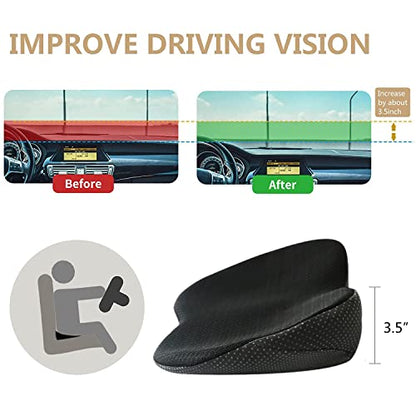 Livtribe Car Seat Cushion - Memory Foam Car Seat Pad - Sciatica & Lower Back Pain Relief - Car Seat Cushions for Driving - Road Trip Essentials for Drivers(Black) - color: Black