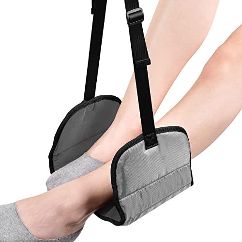 Airplane Footrest Made with Premium Memory Foam - Airplane Travel Foot Hammock, No Clashing Foot Hammock & Portable Plane Leg Rest, Provides Relaxation and Comfortable for Long Flight
