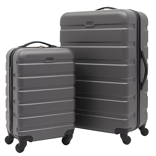 Travelers Club Harper Luggage, Charcoal, 2 Piece Set - color: Charcoal, size: 2-Piece Set (28-Inch & 20-Inch)