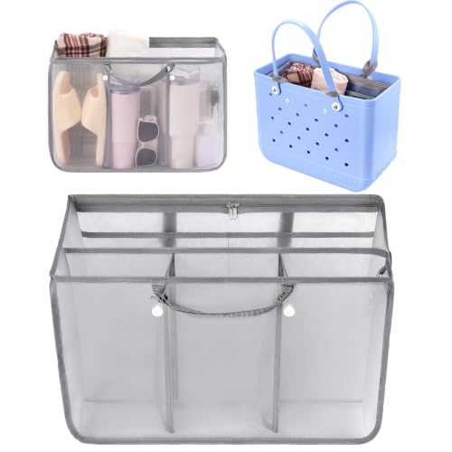 OUTXE Beach Bag Organizer Compatible with X Large Bogg Bag Accessories Inserts, Lightweight Mesh Insert Divider Pouch for Original XL Bogg Bags, Beach Tote Bags Insert for Organizing - color: #1-Gray, size: X-Large
