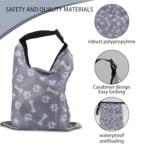 2Packs Dog Travel Bag,10 lb Dog Food Storage Container, Airtight Pet Travel Accessories, Large Capacity Dogs Food Carrier for Camping,with 1Packs Collapsible Dogs Travel Bowls,Perfect for Camping Trip