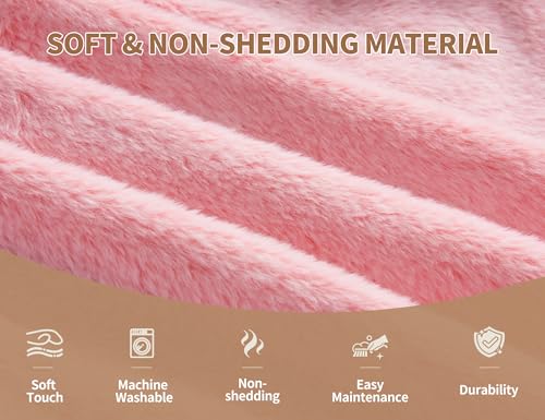 Foot Ottoman 20"x15" Small Automan Foot Rest Pouf Ottoman Cover Round with Sponge Small Foot Rest Filled Foot Pouf Ottomans Stuffed Pink Mushroom Modern Ottomans Hassock Footstool Footrest for Couch - color: Pink, size: 20"D x 20"W x 15"H