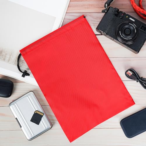 PALTERWEAR Drawstring Bag with Toggle - Nylon Cinch and Ditty Pouch Six-Pack (Red, 9 x 12 Inch, Set of 6) - color: Red, size: 9 x 12 Inch