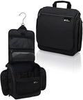 D&D Wanderlust D&D Hanging Travel Toiletry Bag for Men and Women – Cosmetics, Makeup and Toiletries Organizer Kit with 10 Compartments - color: Black Large