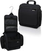 D&D Wanderlust D&D Hanging Travel Toiletry Bag for Men and Women – Cosmetics, Makeup and Toiletries Organizer Kit with 10 Compartments - color: Black Large