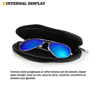 AFPANQZ Glasses Case with Carabiner Hanging Portable Neoprene Zipper Sunglasses Case Soft Lightweight - color: Basketball