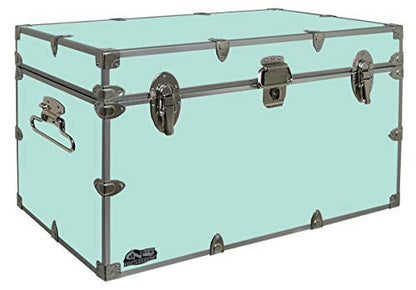 C&N Footlockers - XL Graduate Storage Trunk - Made in the USA - STEEL Footlocker for College Dorm Room & Summer Camp - 32 x 18 x 18.5 Inches (Mint) - color: Mint