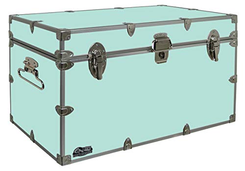 C&N Footlockers - XL Graduate Storage Trunk - Made in the USA - STEEL Footlocker for College Dorm Room & Summer Camp - 32 x 18 x 18.5 Inches (Mint) - color: Mint