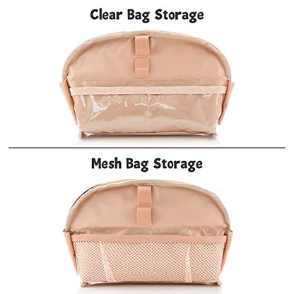 Ethereal Large Cosmetic Bag, Marble Black Travel Makeup Bag Waterproof Makeup Organizer Bag Portable Makeup Bag Purse Small Toiletry Bag for Women - color: 11-marble black