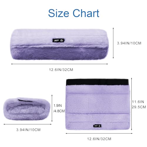 SPRING SEAON Wheelchair Armrest Covers 2 Pack Soft Memory Foam Wheelchair armrest Pads Wicking Washable for Office Transport Chair (Deep Purple) - color: Deep Purple