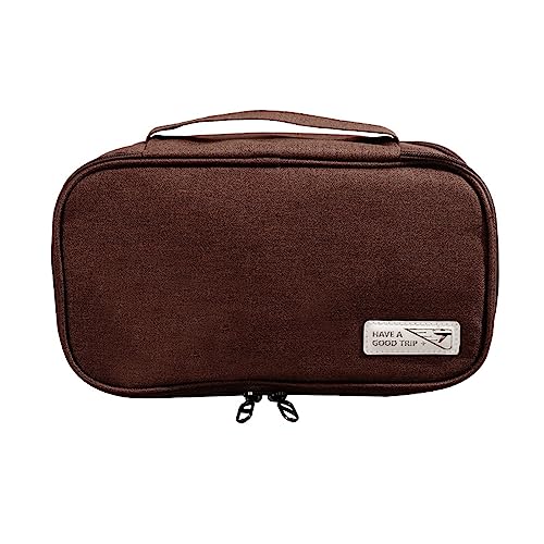 Thereisno Underwear Storage Bag Travel Portable Underwear Storage Bag Bra Socks Storage Pouch Waterproof Travel Organizers Cases Underwear Storage Bag - color: Brown