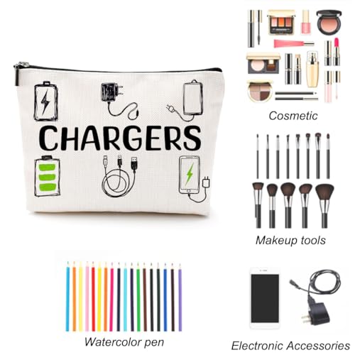 Cable Organizer Bag Charger Cosmetic Bag Travel Storage Bag for Charging Cord Electronics Accessories Storage Christmas Thanksgiving Birthday Gifts Travel Toiletry Makeup Organizer Zipper Pouch