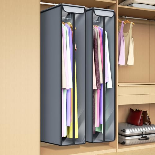Univivi Garment Bags for Hanging Clothes 60", Hanging Garment Bags for Closet Storage with Large Clear Window, Garment Storage Bags for Suits, Coats, Dresses, 1 Pack - size: 60"-1PCS