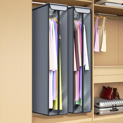 Univivi Garment Bags for Hanging Clothes 60", Hanging Garment Bags for Closet Storage with Large Clear Window, Garment Storage Bags for Suits, Coats, Dresses, 1 Pack - size: 60"-1PCS