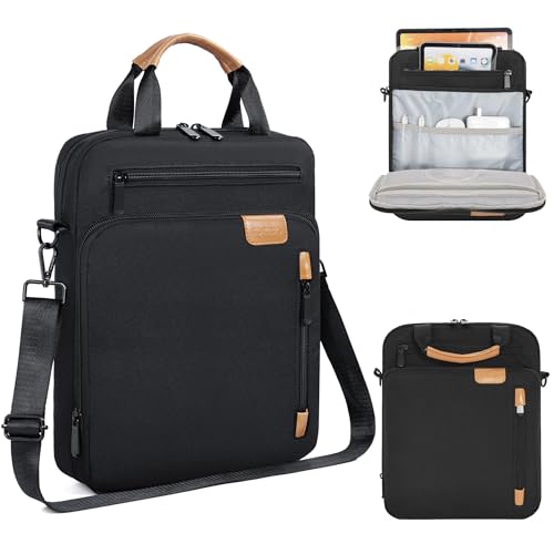 9-11 Inch Tablet Sleeve Bag, Padded Protective Travel Carrying Case for iPad A16 2025, iPad Air M4 11-inch 2026 M3 M2, iPad Pro M5/M4 11 inch, iPad 10/9/8/7th, Galaxy Tab A9+/S9/S8 11" | with shoulder Strap - color: Black, size: 9-11 Inch