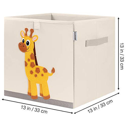 Foldable Animal Cube Storage Bins Fabric Toy Box/Chest/Organizer for Kids Nursery, 13 inch (Elegant Giraffe) - color: Elegant Giraffe