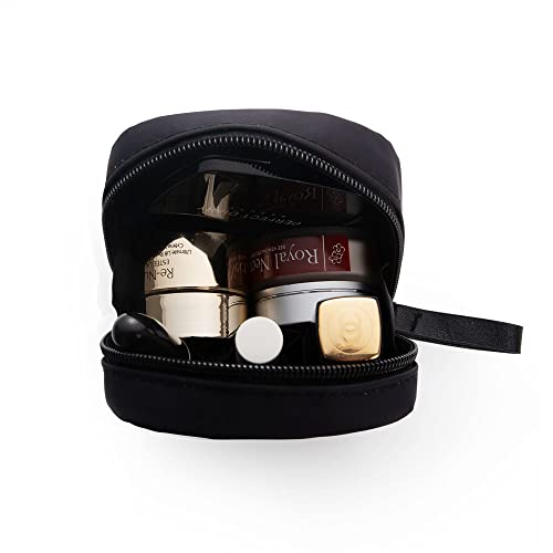 Hekyip Mini Cosmetic Bag, Travel Makeup Pouch, Portable Waterproof Cosmetic Pouch for Girls Women, Mini (Mini All Black) - color: Mini All Black