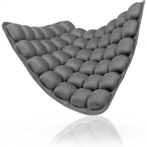 1Pcs Seat Cushion, Travel Cushion Airplane Seat - Inflatable Airplane Seat Cushion for Travel.Suitable for Long Distance Sedentary People to Use,Easy to Carry, 3D Inflatable Airbag is Ergonomic (Gray) - color: Gray-42