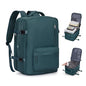 coofay Vacuum Backpack Travel with Pump Travel Backpack with Vacuum System Compression Backpacks for Traveling Easyvacpack Vacpack Backpacks Carry on Luggage - color: Peacock Blue, size: Extended-with Pump