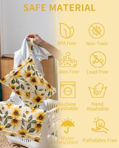 babygoal Wet Dry Bags 3 Pack, Waterproof Travel Bags for Swimsuits, Beach, Pool, Gym,Food Storage and Wet Clothes(Sunflower,Lemon,Stripe),3LN43-B - color: Girl color 43
